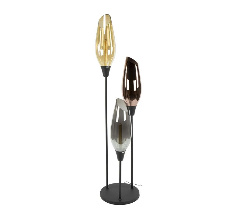 Lampadaire Vintage XL Avec Abat-jour En Verre Forme Torche Niagara