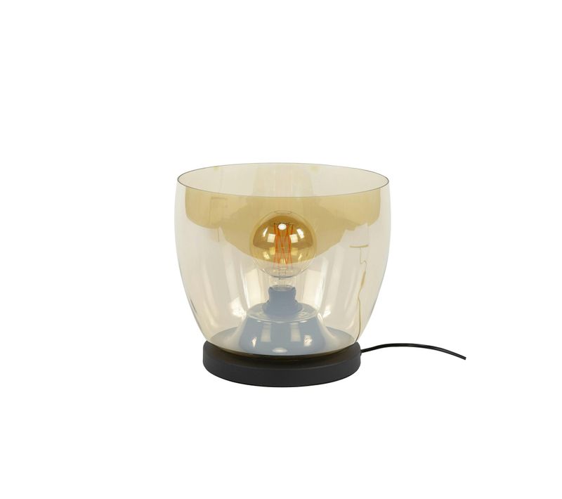 Lampe De Salon Moderne Avec Vasque En Verre Ambré 27 Cm Niagara