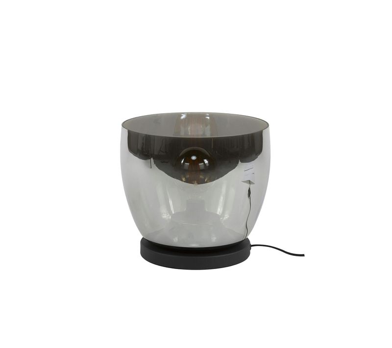 Lampe De Salon Moderne Avec Vasque En Verre Gris Fumé 27 Cm Niagara