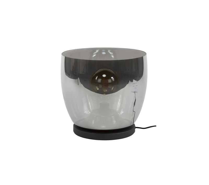 Lampe De Salon Moderne Avec Vasque En Verre Gris Fumé 32 Cm Niagara