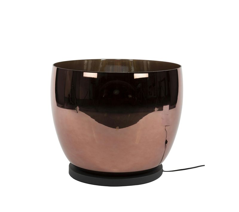Lampe De Salon Moderne Avec Vasque En Verre Cuivré 41 Cm Niagara