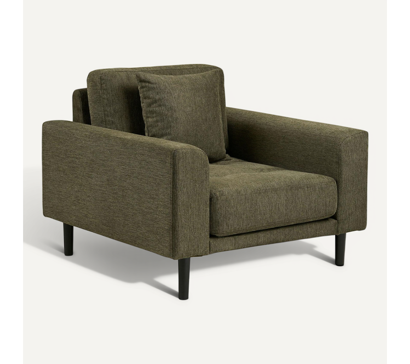 Fauteuil Vert Olive En Tissu Amsterdam