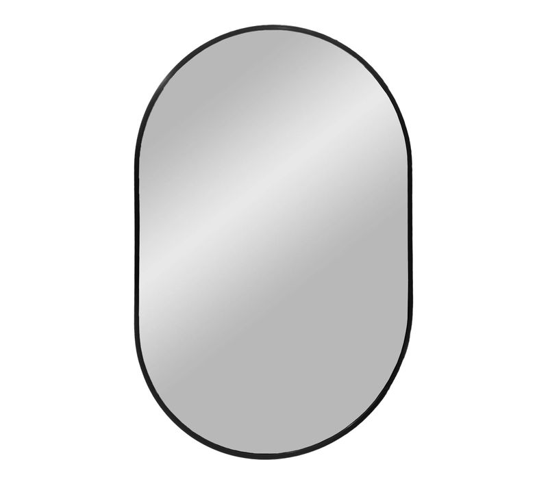 Miroir Ovale Avec Cadre Noir 50x80 Cm Seoul