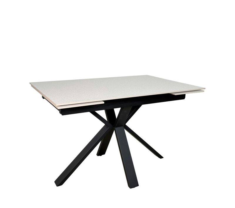 Table Extensible En Céramique Effet Terrazzo 120-180 Cm Vico