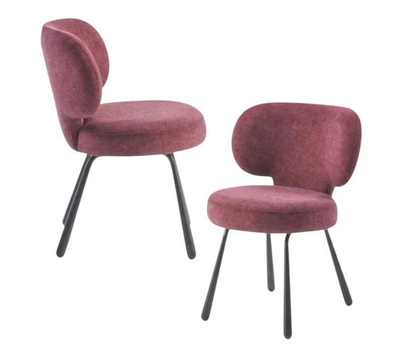 Chaise De Salle à Manger Prune, Assise Ronde (lot De 2) Ligurie