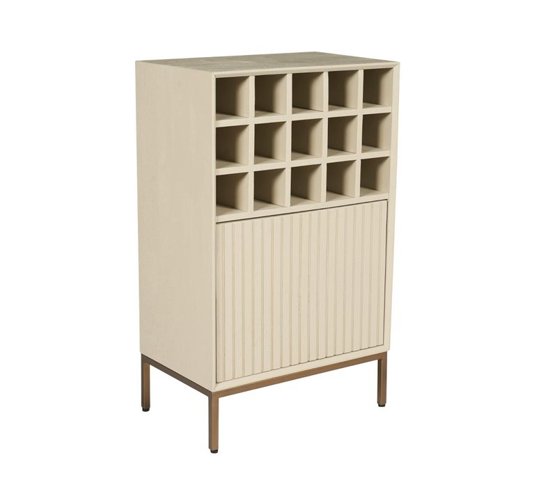 Minibar Salon Bois Sable 1 Porte 1 Casier Cortina