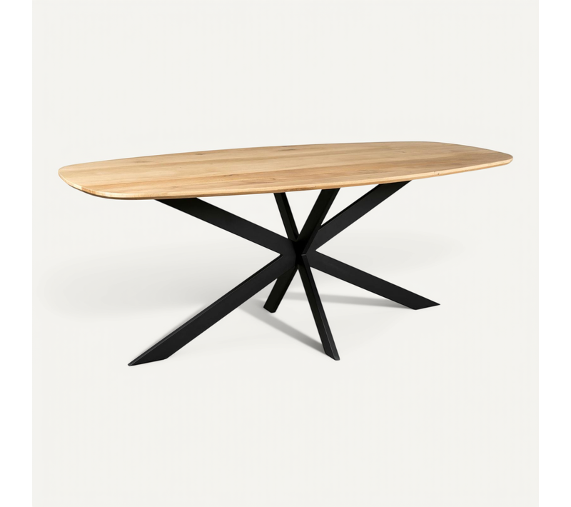 Table Bois De Chêne Bords Arrondis 240 Cm Lexton