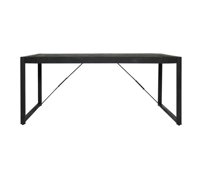 Table à Manger Noire En Bois 140 Cm Milora