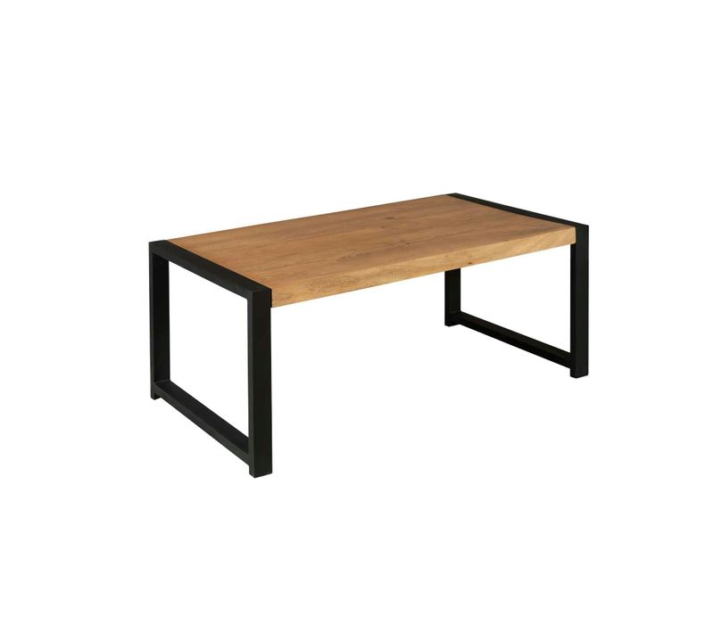 Table Basse Rectangulaire En Bois Et Métal Milora