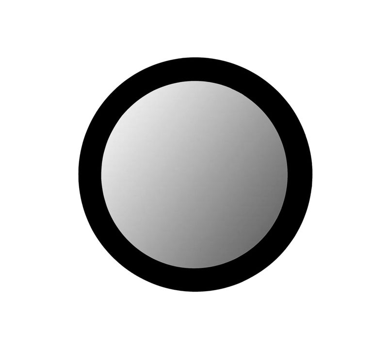 Miroir Rond Mural En Bois Noir Diamètre 60 Cm Aspen