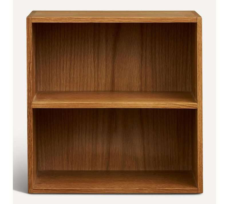 Etagère Cube Murale 2 Niches Bois De Chêne 30 Cm Varde
