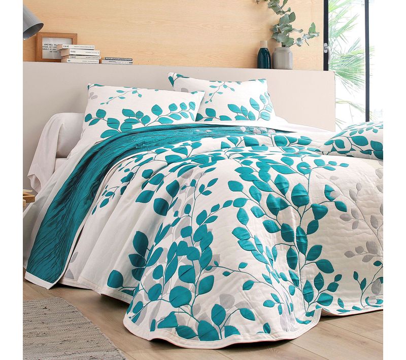 Jeté De Lit 230x270 Bleu En Polyester