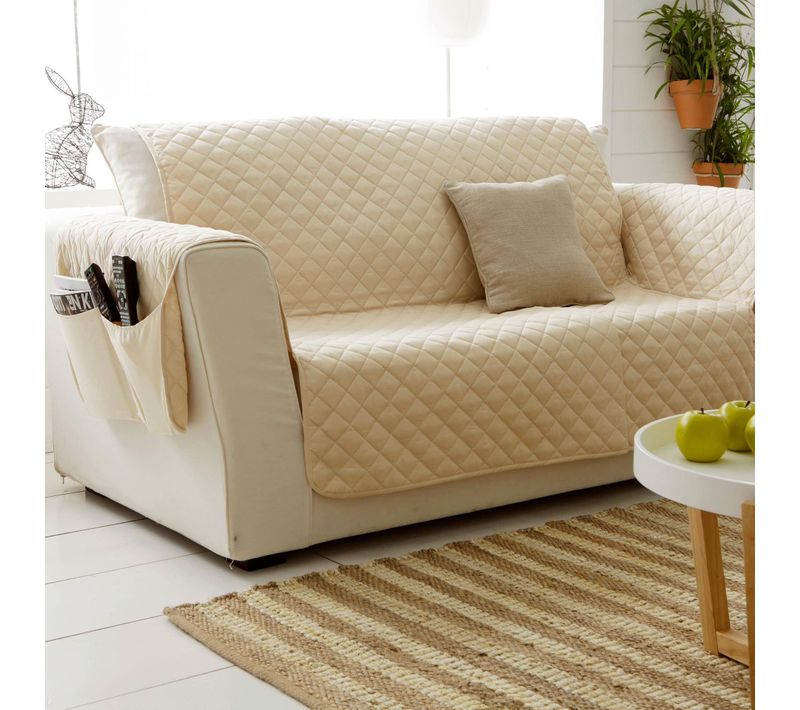 Protège Canapé 240x230 Beige En Polyester