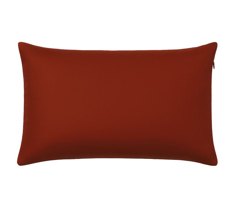 Housse De Coussin 35x60 Rouge Brique En Polyester