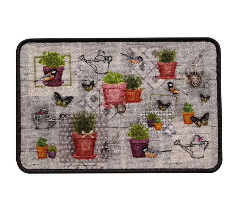 Tapis De Cuisine 50x140 Gris En Textile