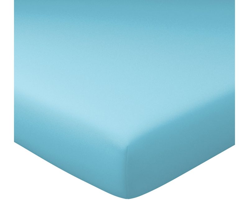 Drap-housse Grand Bonnet 90x200x32 Bleu Nuage En Coton