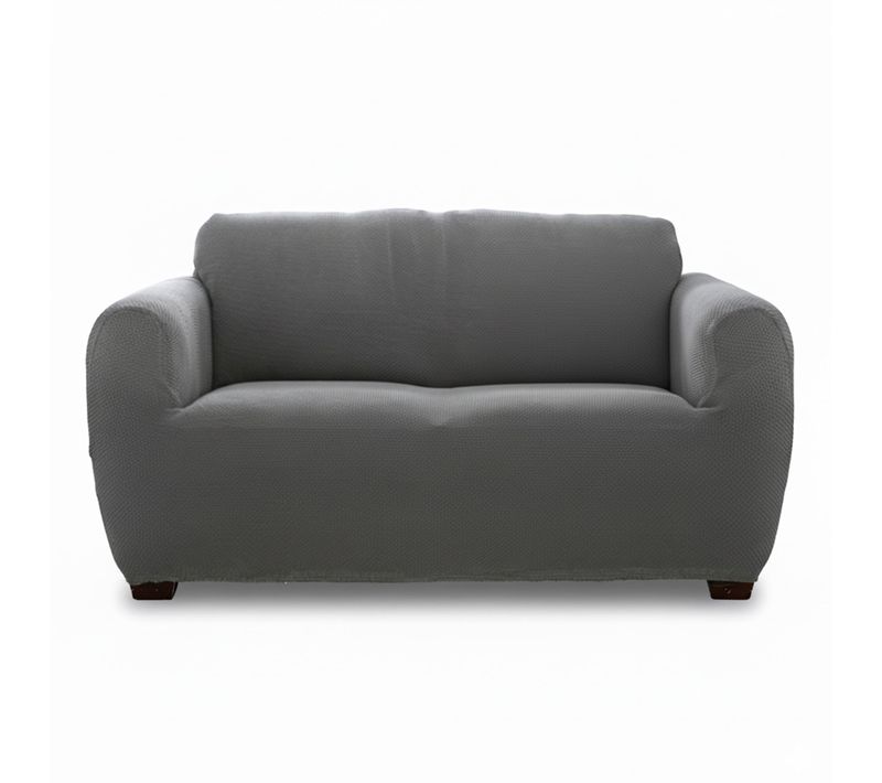 Housse Canapé 4 Places Gris En Polyester