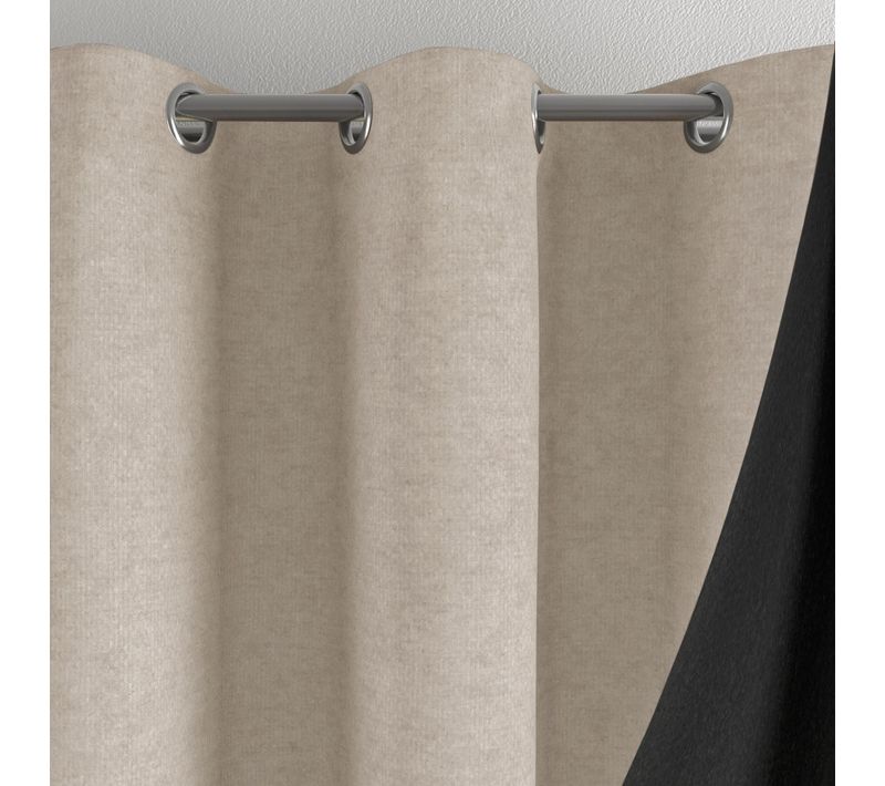 Rideau Occultant 140x260 Naturel En Polyester