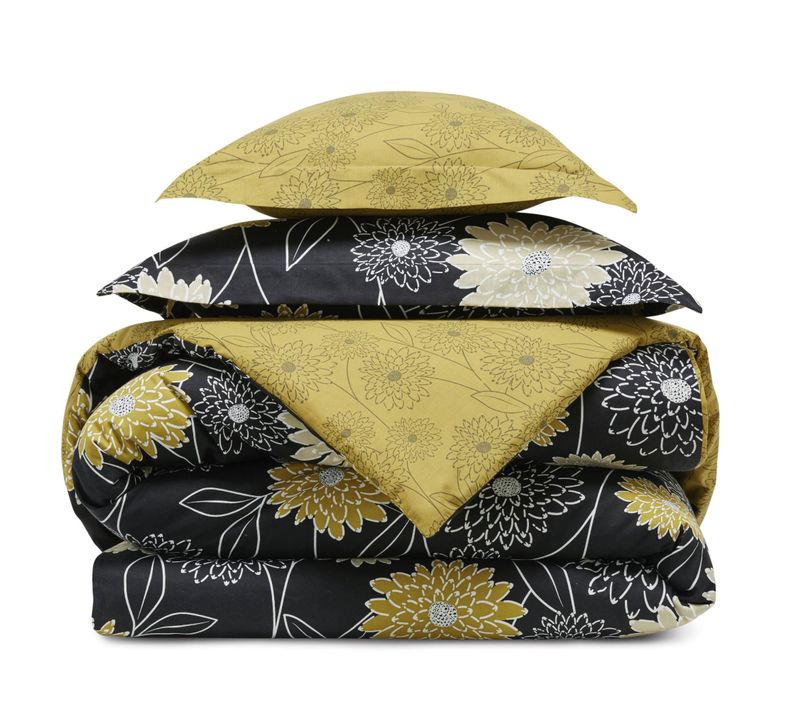 Housse De Couette 240x220 Noir En Coton