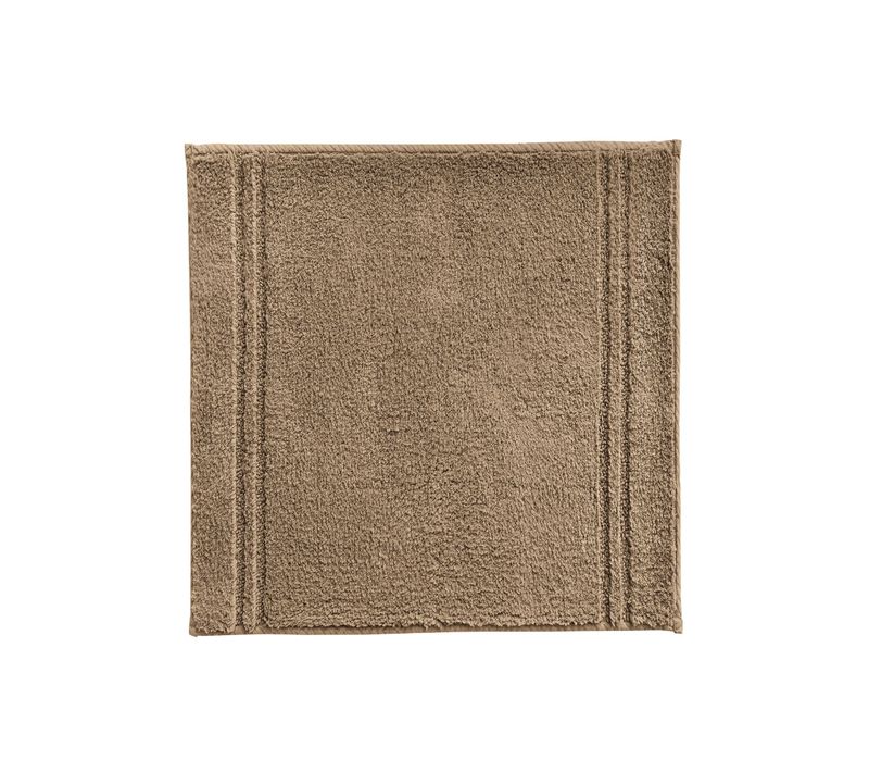 Tapis De Bain 60x60 Beige Sable En Coton