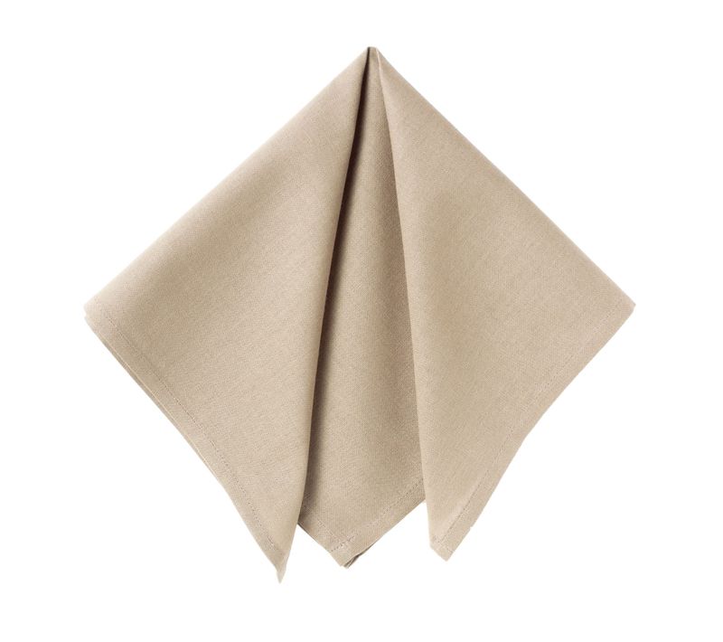 Serviette De Table 43x43 Beige En Coton