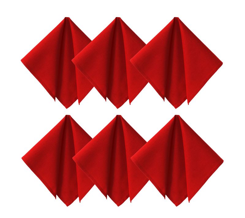 Serviette De Table 43x43 Rouge En Coton