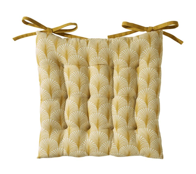 Galette 40x40 Jaune Curry En Coton