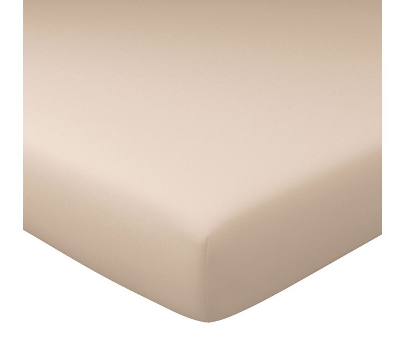 Drap-housse Grand Bonnet 160x200x30 Beige Sable En Coton