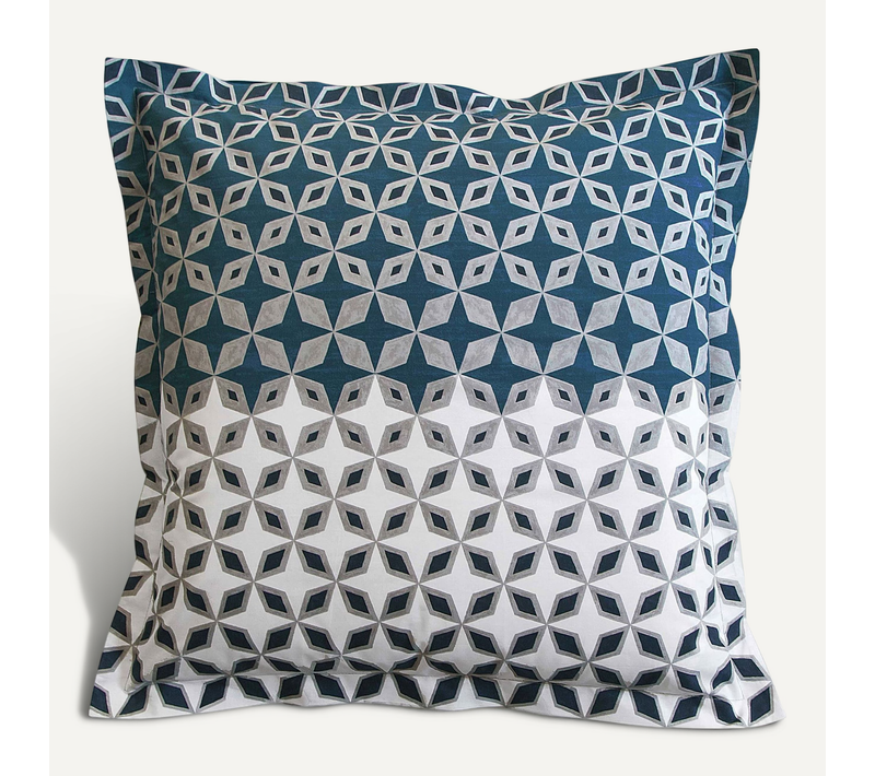 Taie Volant 63x63 Gris En Coton