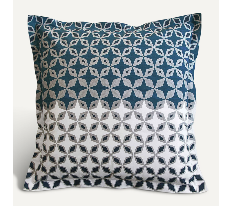 Taie Volant 50x70 Gris En Coton