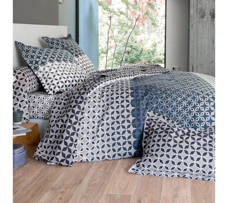 Housse De Couette 240x220 Gris En Coton