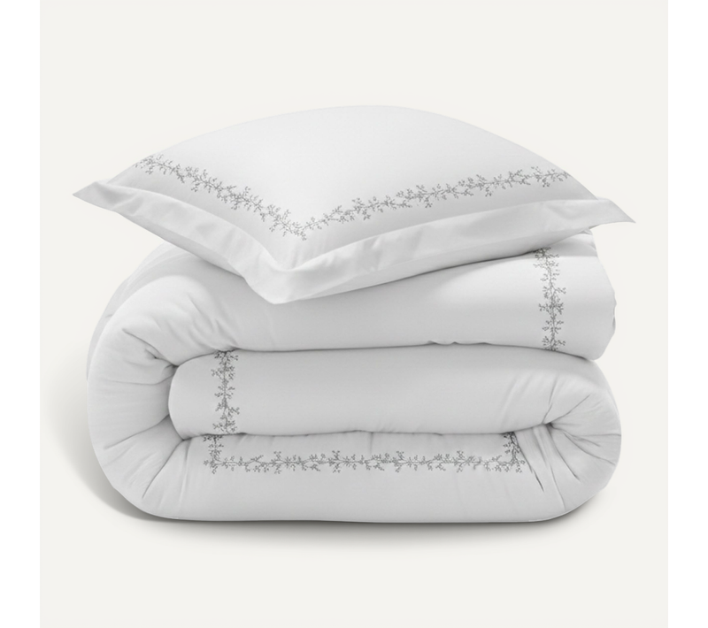 Housse De Couette 140x200 Blanc En Coton