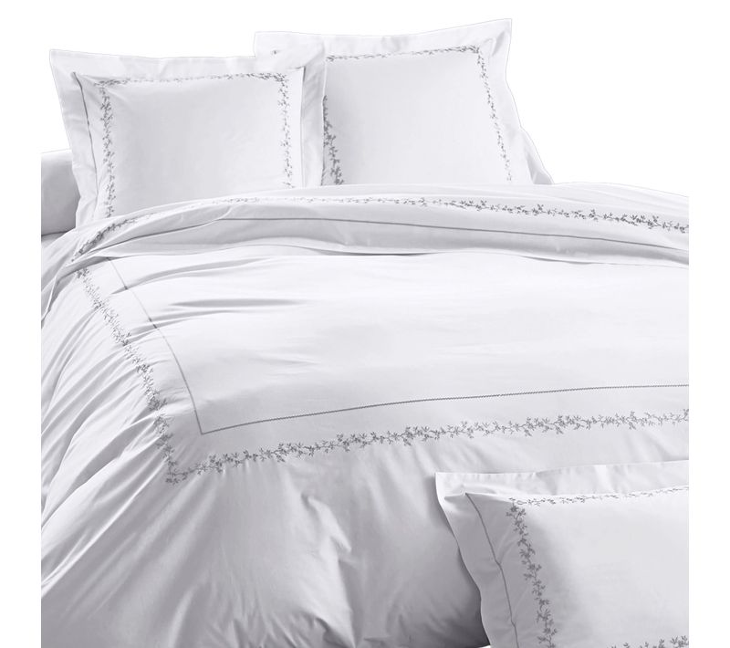 Housse De Couette 200x200 Blanc En Coton