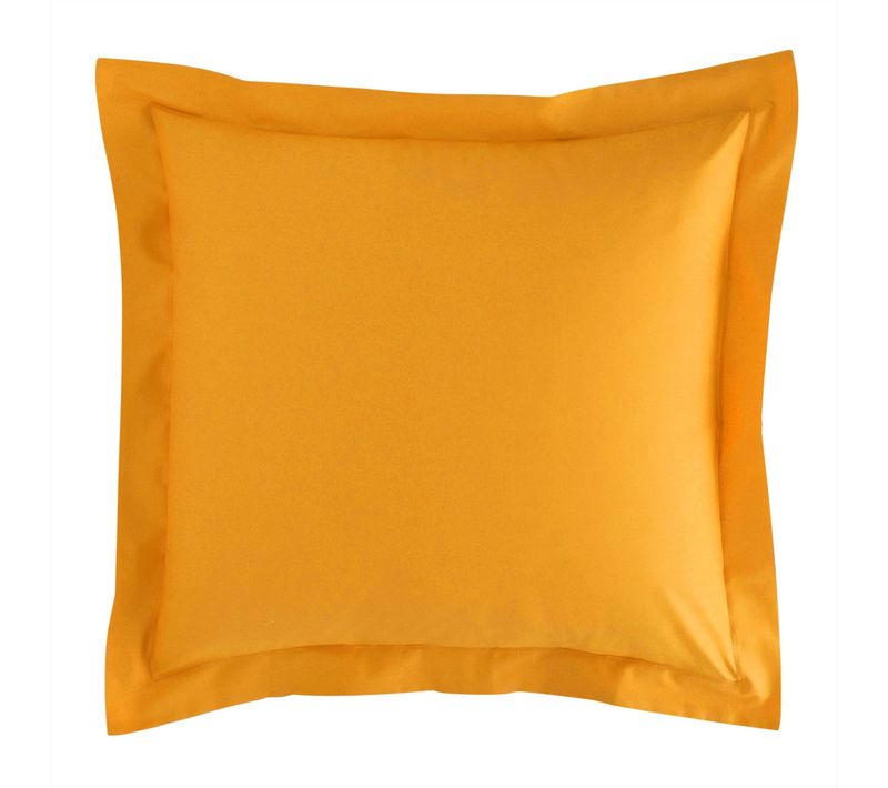 Taie Volant 50x70 Jaune Curcuma En Coton