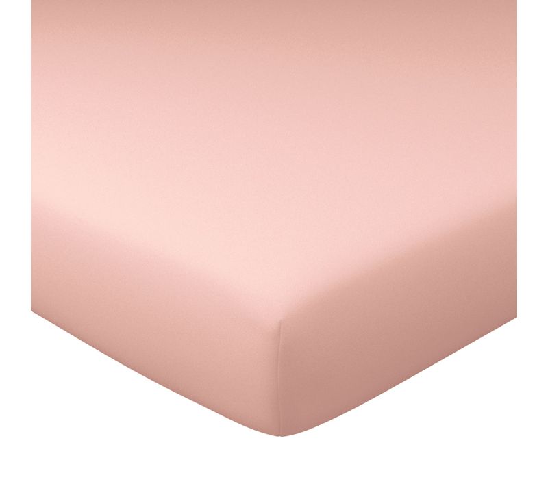 Drap-housse Grand Bonnet 120x190x40 Rose Thé En Coton