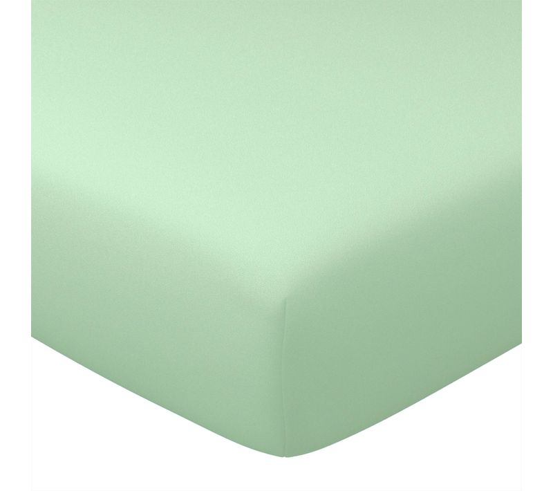 Drap-housse 140x200x28 Vert Jade En Coton