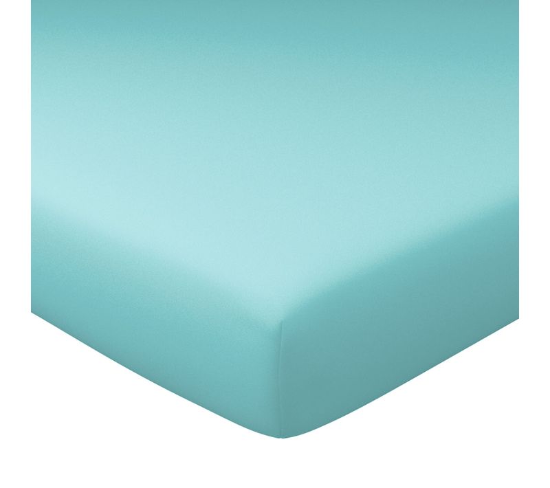Drap-housse Grand Bonnet 140x190x32 Bleu Aqua En Lin