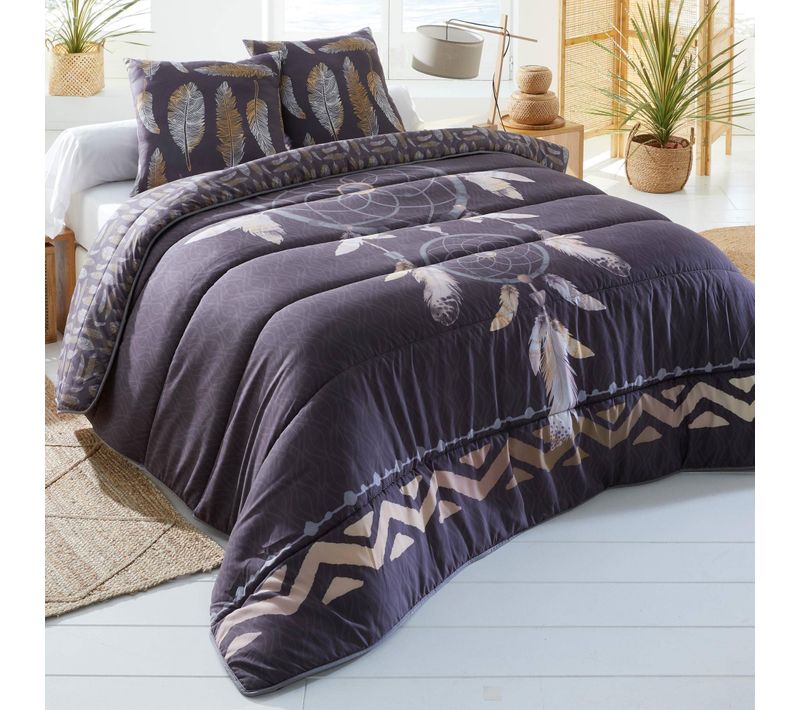 Couette Légère 140x200 Noir En Polyester