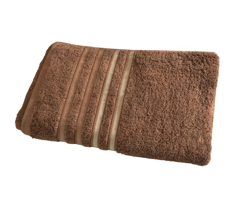 Drap De Bain 70x140 Beige Chataigne En Acrylique