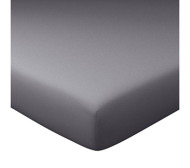 Drap-housse Grand Bonnet 90x200x30 Gris Souris En Coton