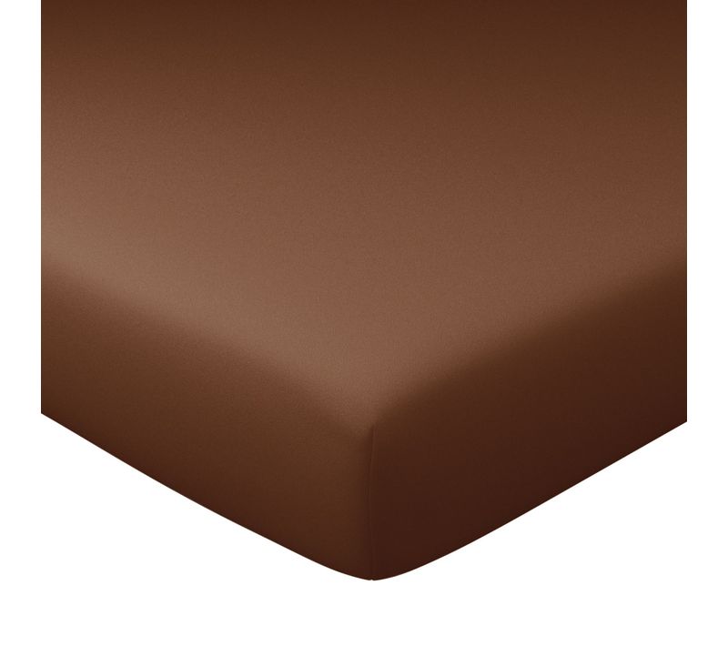 Drap-housse Grand Bonnet 140x200x30 Marron Noisette En Coton