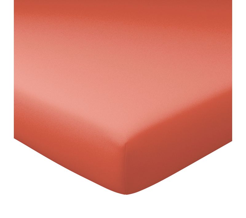 Drap-housse Grand Bonnet 120x200x30 Orange Poterie En Coton