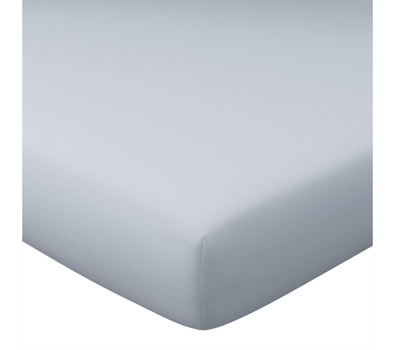 Drap-housse 90x200x28 Gris Perle En Coton