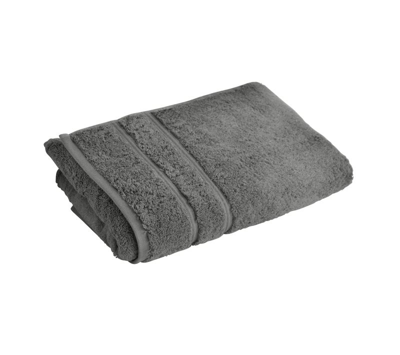 Serviette De Toilette 50x100 Gris Granit En Coton