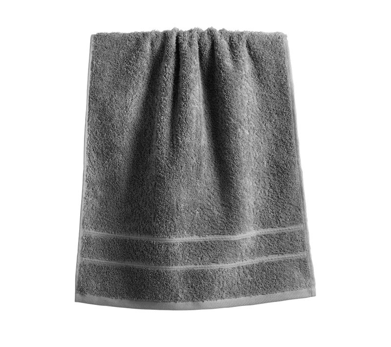 Serviette Invité 30x50 Gris Silex En Coton