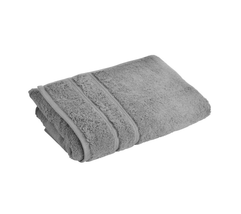Serviette De Toilette 50x100 Gris Silex En Coton
