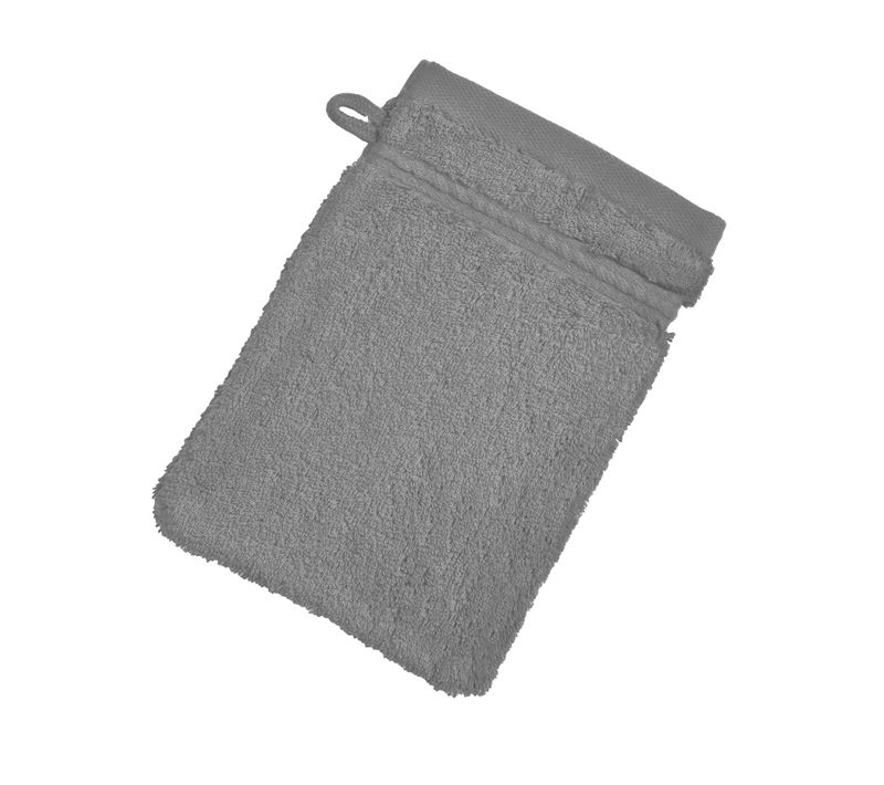 Lot De 2 Gant De Toilette 15x21 Gris Silex En Coton