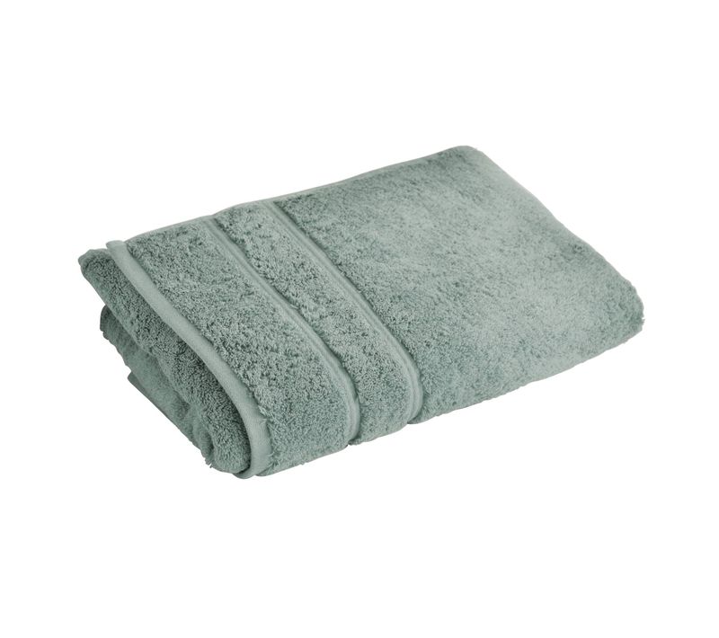 Drap De Bain 100x150 Vert De Gris En Coton