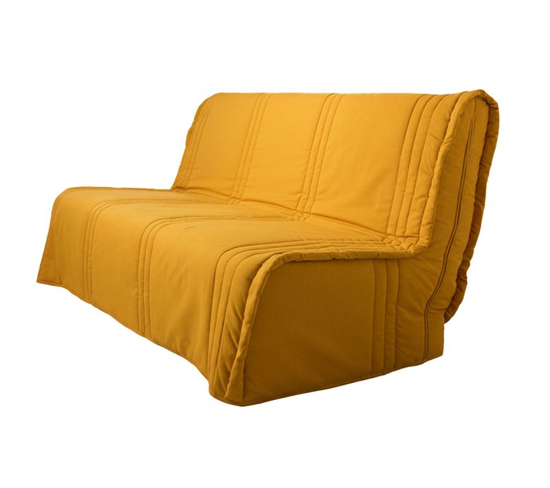 Housse BZ 2 Places Jaune Curry En Coton