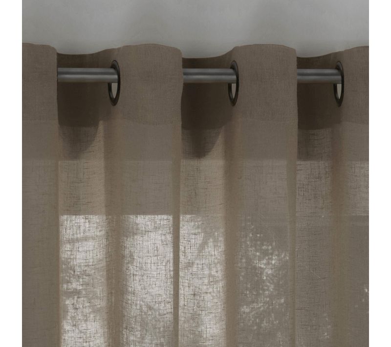 Voilage 150x180 Marron Taupe En Polyester